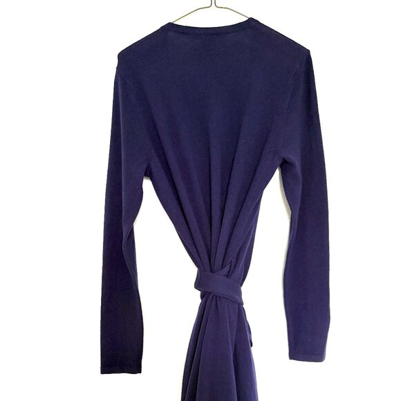 NWT DVF Sweater Wrap Dress Large - Picture 2 of 6